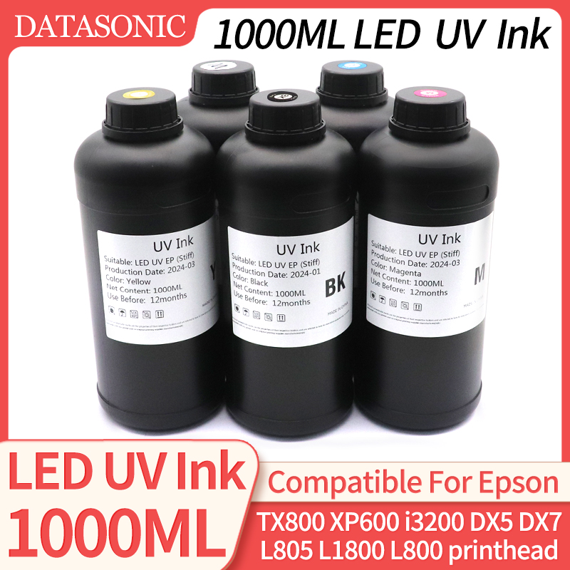 Uv Flatbed Printer - 1000 مللي LED UV الحبر ل