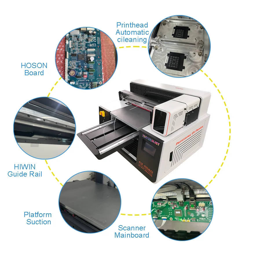 طابعة نافثة للحبر صغيرة A2 مسط - مراجعة Uv Flatbed Printer وسعره